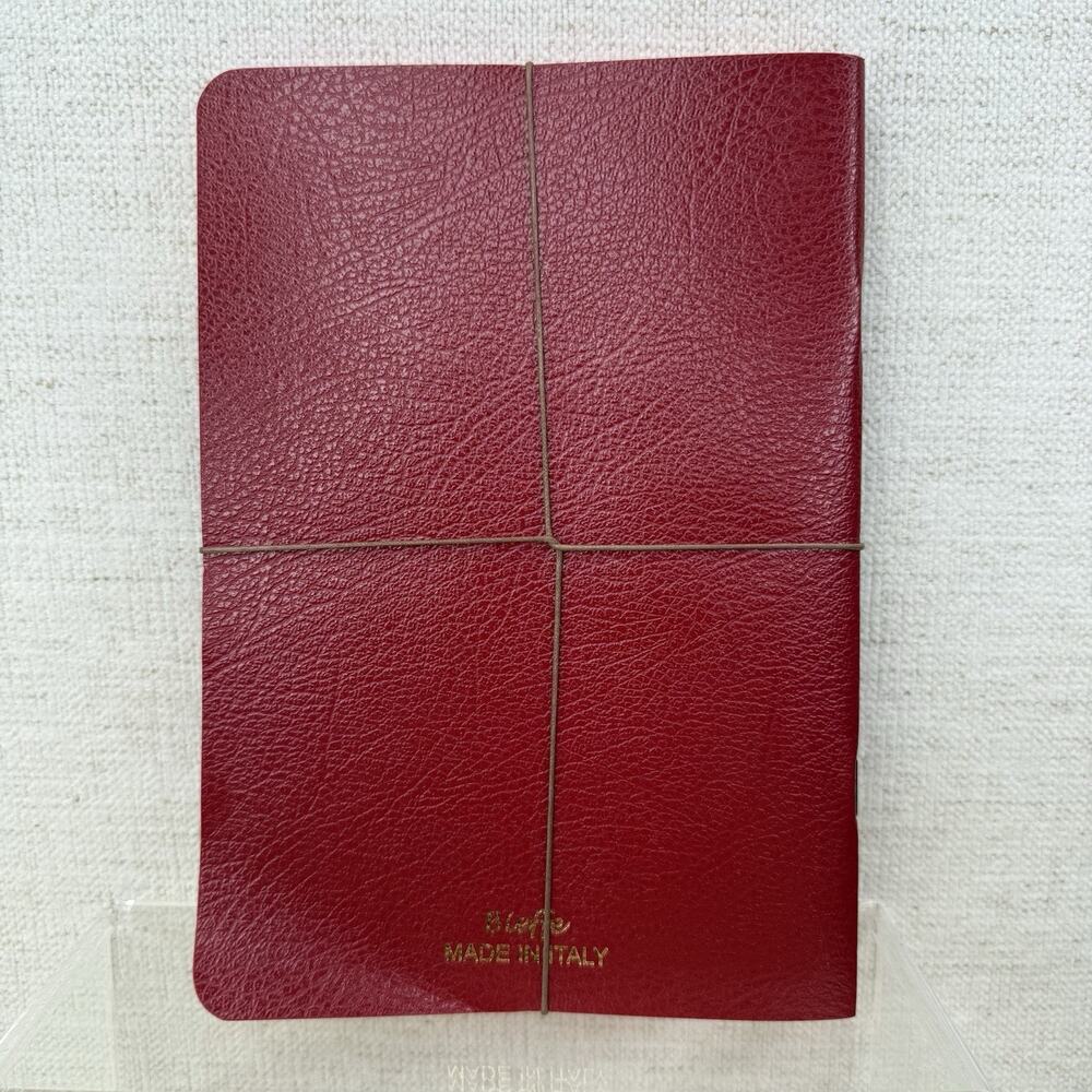 NEW Bieffe Handmade Journal Notebook Made in ITALY 3 Pack Red Leather New - Picture 5 of 7